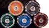 Профессиональный набор для покера Piatnik, фишки для покера 100 штук с номиналом.